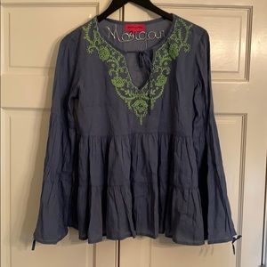 Blue tunic long sleeve